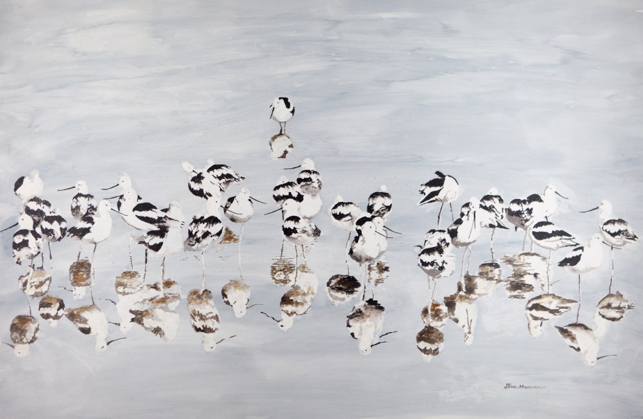 Avocets, American Acrylic 24 x 36 PNT_0057